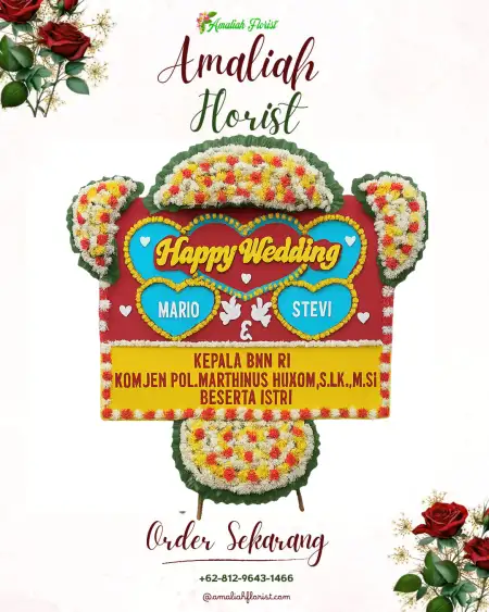 Papan Bunga Pernikahan Teja